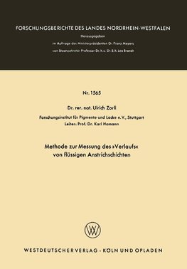 Methode zur Messung des »Verlaufs« von flüssigen Anstrichschichten