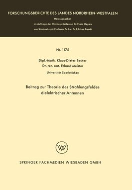 Beitrag zur Theorie des Strahlungsfeldes dielektrischer Antennen