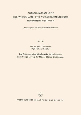 Die Strömung einer Quellstrecke im Halbraum - eine strenge Lösung der Navier-Stokes-Gleichungen