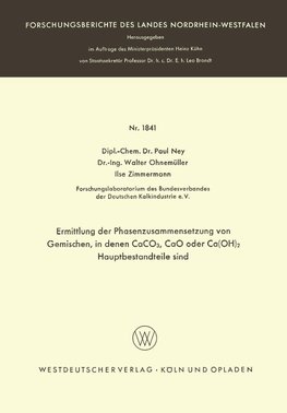 Ermittlung der Phasenzusammensetzung von Gemischen, in denen CaCO3, CaO oder Ca(OH)2 Hauptbestandteile sind