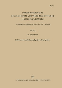 Elektrisches Standhöhenmeßgerät für Flüssigkeiten