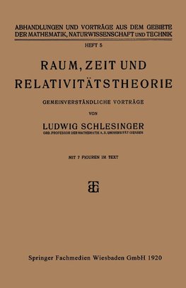 Raum, Zeit und Relativitätstheorie