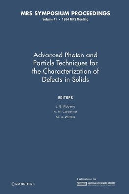 Advanced Photon and Particle Techniques for the Characterization of Defects in Solids