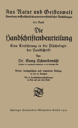 Die Handschriftenbeurteilung