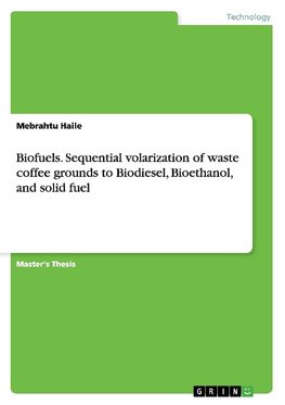 Biofuels. Sequential volarization of waste coffee grounds to  Biodiesel, Bioethanol, and solid fuel