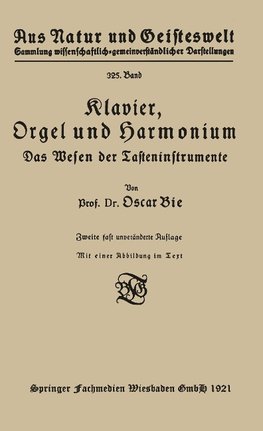 Klavier, Orgel und Harmonium