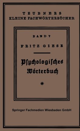 Psÿchologisches Wörterbuch