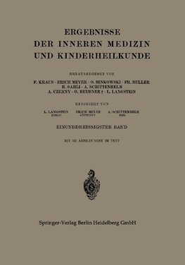 Ergebnisse der Inneren Medizin und Kinderheilkunde