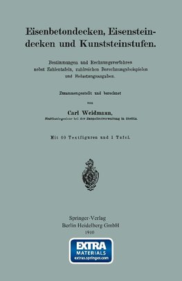 Eisenbetondecken, Eisensteindecken und Kunststeinstufen