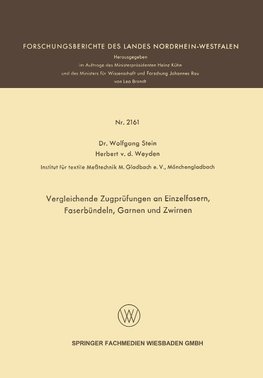 Vergleichende Zugprüfungen an Einzelfasern, Faserbündeln, Garnen und Zwirnen