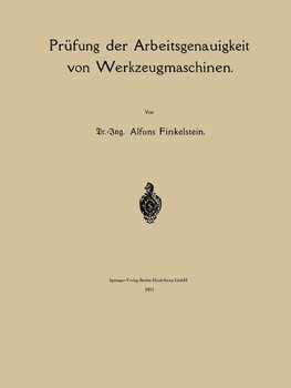 Prüfung der Arbeitsgenauigkeit von Werkzeugmaschinen