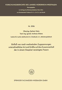 Einfluß von rasch wechselnden Zugspannungen unterschiedlicher Art und Größe auf den Zusammenhalt der in einem Gespinst vereinigten Fasern