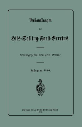 Verhandlungen des Hils-Solling-Forst-Vereins