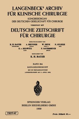 Verhandlungen der Deutschen Gesellschaft für Chirurgie