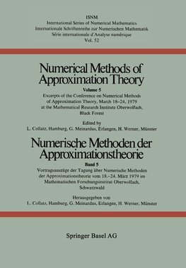 Numerische Methoden der Approximationstheorie / Numerical Methods of Approximation Theory