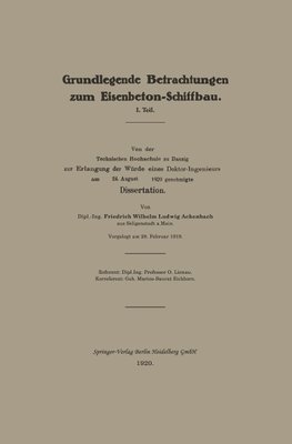 Grundlegende Betrachtungen zum Eisenbeton-Schiffbau