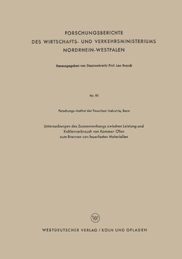 Untersuchungen des Zusammenhangs zwischen Leistung und Kohlenverbrauch von Kammer-Öfen zum Brennen von feuerfesten Materialien