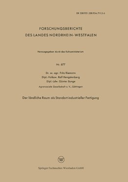 Der ländliche Raum als Standort industrieller Fertigung