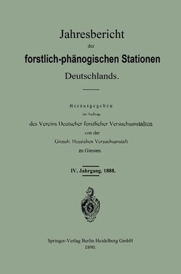 Jahresbericht der forstlich - phänologischen Stationen Deutschlands