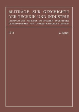 Beiträge zur Geschichte der Technik und Industrie