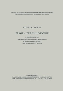 "Fragen der Philosophie"