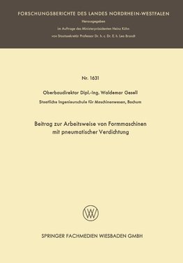 Beitrag zur Arbeitsweise von Formmaschinen mit pneumatischer Verdichtung