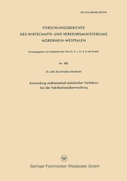 Anwendung mathematisch-statistischer Verfahren bei der Fabrikationsüberwachung