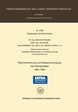 Raumentwicklung und Wasserversorgung des Ruhrgebietes 1954 - 1980