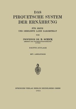 Das Pirquetsche System der Ernährung