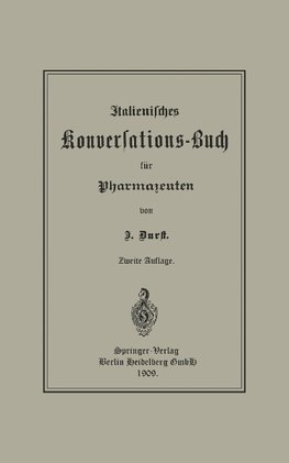 Italienisches Konversations-Buch für Pharmazeuten