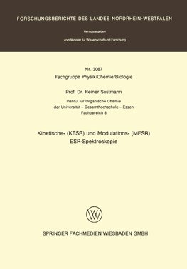 Kinetische- (KESR) und Modulations- (MESR) ESR - Spektroskopie