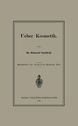 Ueber Kosmetik