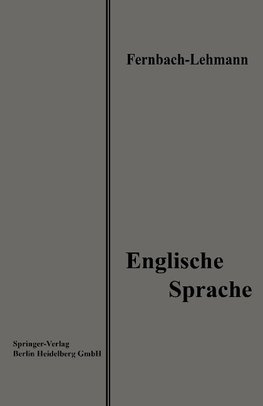 Lehrbuch der Englischen Sprache