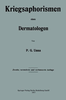 Kriegsaphorismen eines Dermatologen