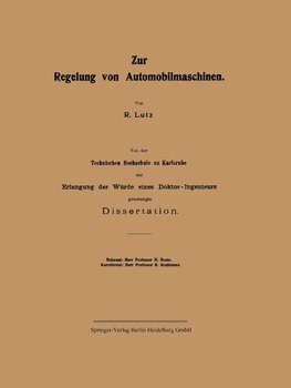 Zur Regelung von Automobilmaschinen