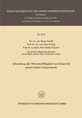 Erforschung der Wärmeleitfähigkeit von Gasen bei extrem hohen Temperaturen