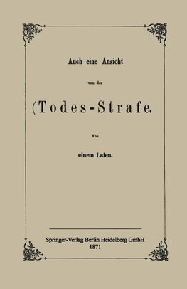 Auch eine Ansicht von der Todes-Strafe