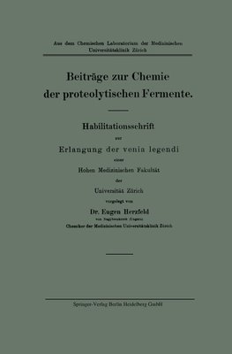 Beiträge zur Chemie der proteolytischen Fermente