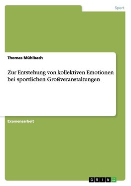 Zur Entstehung von kollektiven Emotionen bei sportlichen Großveranstaltungen