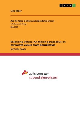 Balancing Values. An Indian perspective on corporate values from Scandinavia