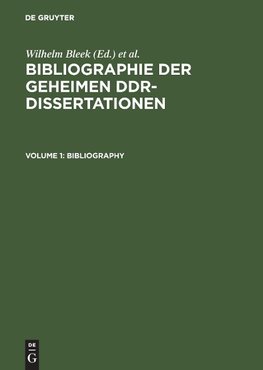 Bibliographie der geheimen DDR-Dissertationen