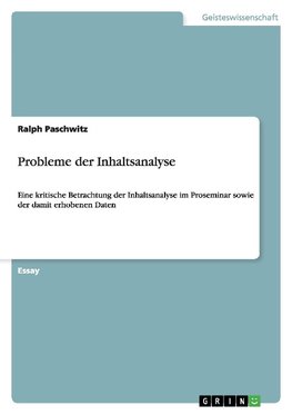 Probleme der Inhaltsanalyse