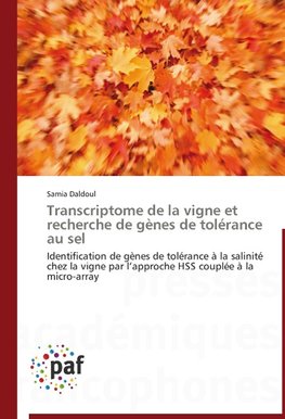 Transcriptome de la vigne et recherche de gènes de tolérance au sel