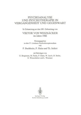 Psychoanalyse und Psychotherapie in der Vergangenheit und Gegenwart