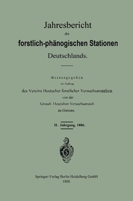 Jahresbericht der forstlich-phänologischen Stationen Deutschlands