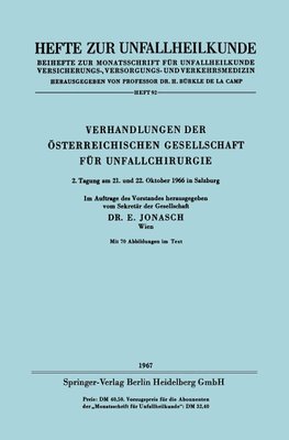 Verhandlungen der Österreichischen Gesellschaft für Unfallchirurgie