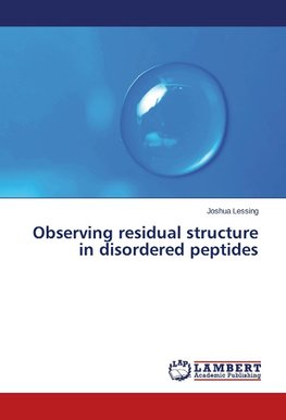 Observing residual structure in disordered peptides