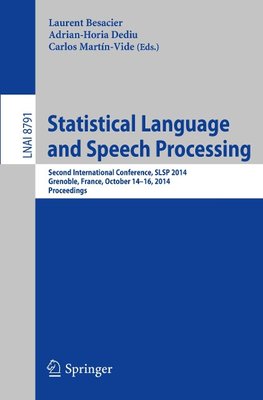 Statistical Language and Speech Processing