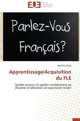 Apprentissage/Acquisition du FLE