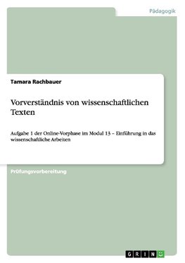 Vorverständnis von wissenschaftlichen Texten